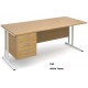 Maestro Cantilever Desk with Fixed Pedestal